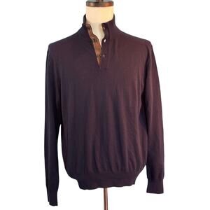 EUC! POLO Ralph Lauren Pullover 100% Merino Wool Sweater Dark Blue XL